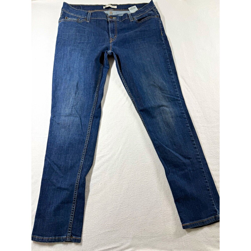 Levi's 524 Too Superlow Blue Denim Bootcut Low Rise Jeans Juniors 17 5-Pockt 594